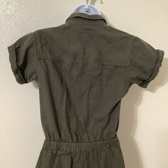 The Normal Brand Grunge Gorpcore Cotton Military Green Utility Jumpsuit XS - Picture 8 of 12